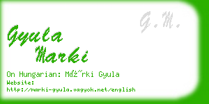 gyula marki business card